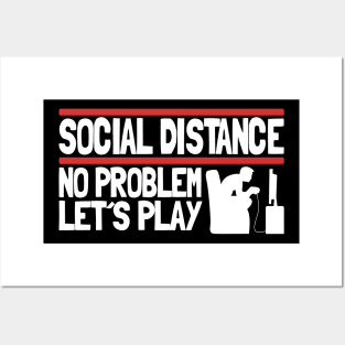 Social Distancing Distance No Problem Gaming Team Gamer Corona Posters and Art